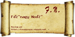 Fónagy Noé névjegykártya